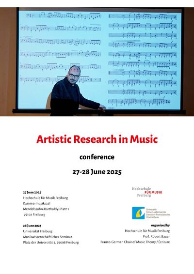 Conference "Artistic Research in Music" Freiburg im Breisgau