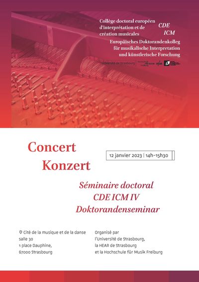 Concert « Séminaire doctoral GLAREAN IV (partie 2) »