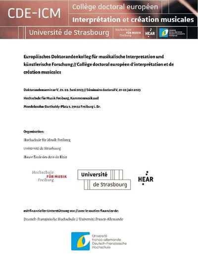 Doctoral Seminar GLAREAN V