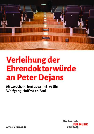 Concert « Doktorandenseminar GLAREAN III: Verleihung der Ehrendoktorwürde an Peter Dejans »