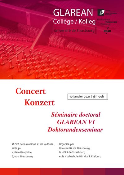 Concert « Séminaire doctoral GLAREAN VI »