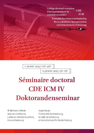 Séminaire doctoral GLAREAN IV